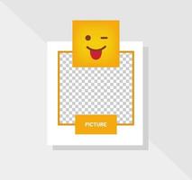 Reaction Emoticon Pop Blind Greeting Card Vector