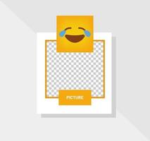 Reaction Emoticon Lol Laugh Greeting Card Vector