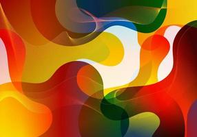 Abstract vibrant color gradient liquid shapes cool background design vector