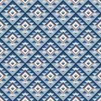 Seamless geometric blue square pattern with shadow vector