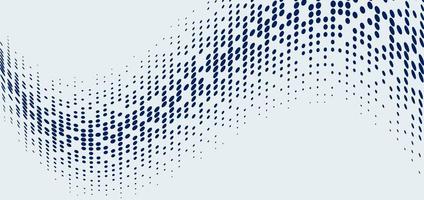 Abstract technology futuristic style big data blue geometric circle pattern wave halftone on white background and texture vector