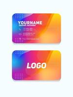 Background of Modern Geometric Business Card Template with colorful colors vector