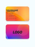 Background of Modern Geometric Business Card Template with colorful colors vector