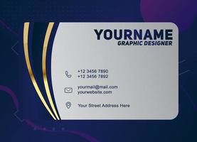 Luxury and modern. vector business card template. design dark blue and gold color