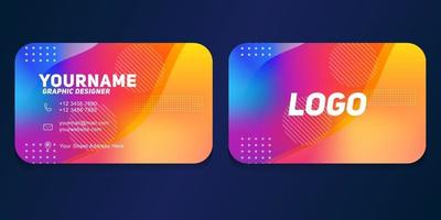 Background of Modern Geometric Business Card Template with colorful colors vector