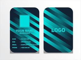 Simple Abstract Geometric Id Card Design  Professional Identity Card Template Vector for Employee and Others