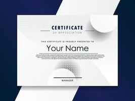 Certificate of Appreciation template.Trendy geometric design. vector