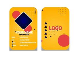 Simple Abstract Geometric Id Card Design  Professional Identity Card Template Vector for Employee and Others