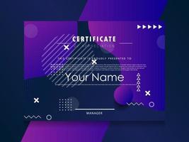 Certificate of Appreciation template.Trendy geometric design. vector