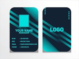 Simple Abstract Geometric Id Card Design  Professional Identity Card Template Vector for Employee and Others