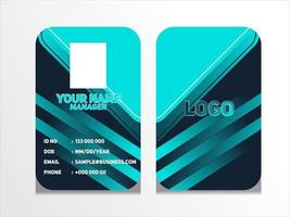 Simple Abstract Geometric Id Card Design  Professional Identity Card Template Vector for Employee and Others