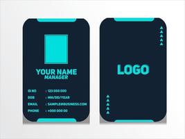 Simple Abstract Geometric Id Card Design  Professional Identity Card Template Vector for Employee and Others