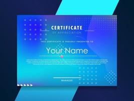 Certificate of Appreciation template.Trendy geometric design. vector