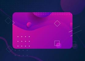 Modern Geometric Business Card Template With purple color vector