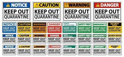 Keep Out Quarantine Sign Isolate On White Background,Vector Illustration EPS.10 vector