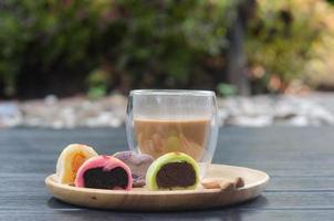 Mochi and coffee photo