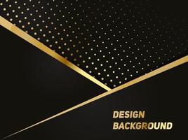 Abstract polygonal pattern luxury black with gold vector