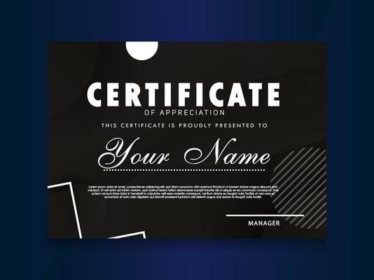 Certificate of Appreciation template.Trendy geometric design.