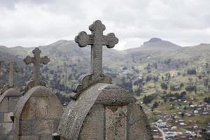 cerro calvario en copacabana, bolivia foto