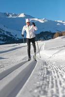 A man cross-country skiing photo
