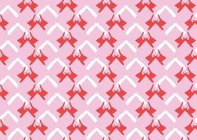 Hand drawn, pink, red, white color shapes seamless pattern vector