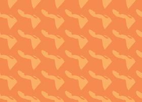 Hand drawn, orange color shapes seamless pattern vector