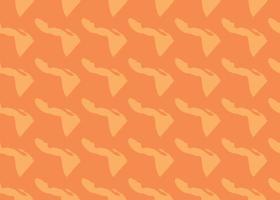 Hand drawn, orange color shapes seamless pattern vector