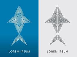 Abstract Shark or Modern Fish vector