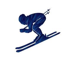 Skier Sport Action vector