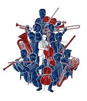 Group of Musician Orchestra vector