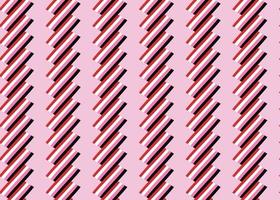 Hand drawn, pink, red, black, white stripes seamless pattern vector