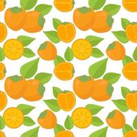 Seamless background with persimmons. vector
