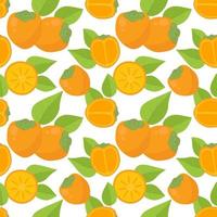 Seamless background with persimmons. vector