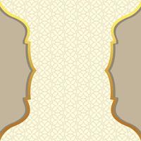 Rectangular Frame With Traditional Arabic Ornament background For Invitation Card. Ramadan Kareem. Modern cover design. Vector illustration. Islamic holiday. Muslim month Ramadan poster template.