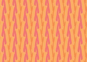 Hand drawn, orange and pink seamless pattern vector