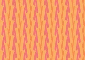 Hand drawn, orange and pink seamless pattern vector