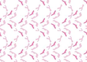 Hand drawn, pink, white shapes seamless pattern vector