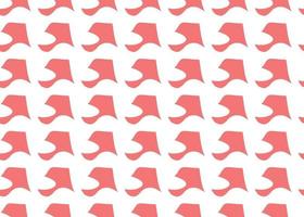 Hand drawn, red, white abstract shapes seamless pattern vector