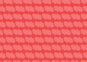 Hand drawn, red pink shapes seamless pattern vector