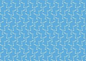 Hand drawn, blue, white lines seamless pattern vector