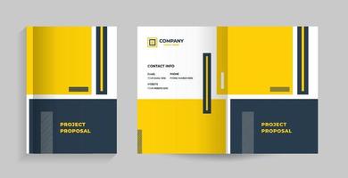 template layout design with cover page vector