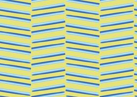 Hand drawn, yellow, blue lines seamless pattern vector