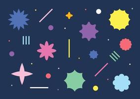 Simple sparkle shapes vector