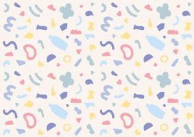 Pattern background with simple small shapes vector