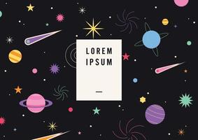 banner background with space theme vector