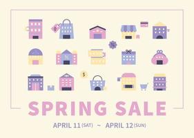 spring sale promotion poster vector