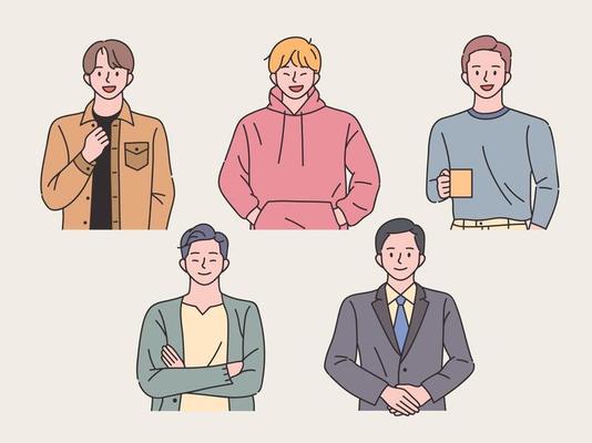 Collection of young men