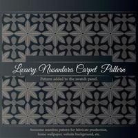 Luxury nusantara carpet pattern. Seamless Fabric Texture Print. vector