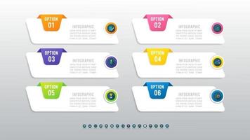 Creative concept 6 steps infographic with place for your text. vector