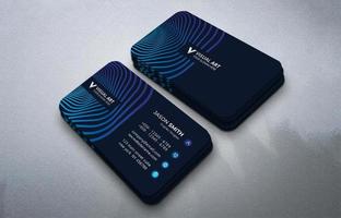 Creative Blue Business Card vector